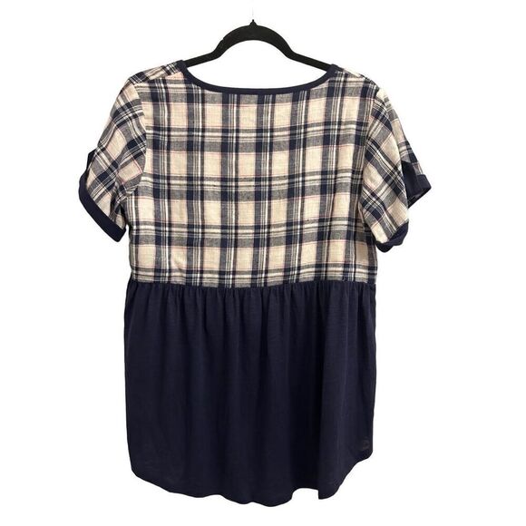 THML plaid and solid top size M - Picture 2 of 7